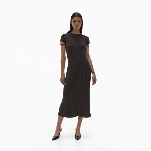 Helmut Lang
Women's Brown Rib Tee Midi Dress - Picture 5 of 10